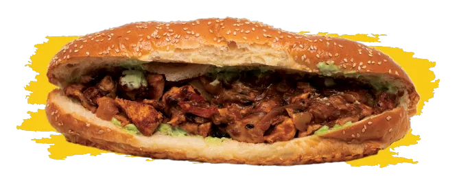 Chicken Fajita sub from 961 — grilled chicken, peppers, mushrooms, mozzarella and avocado sauce