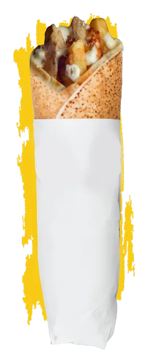 Chicken shawarma from 961 with salad and garlic sauce